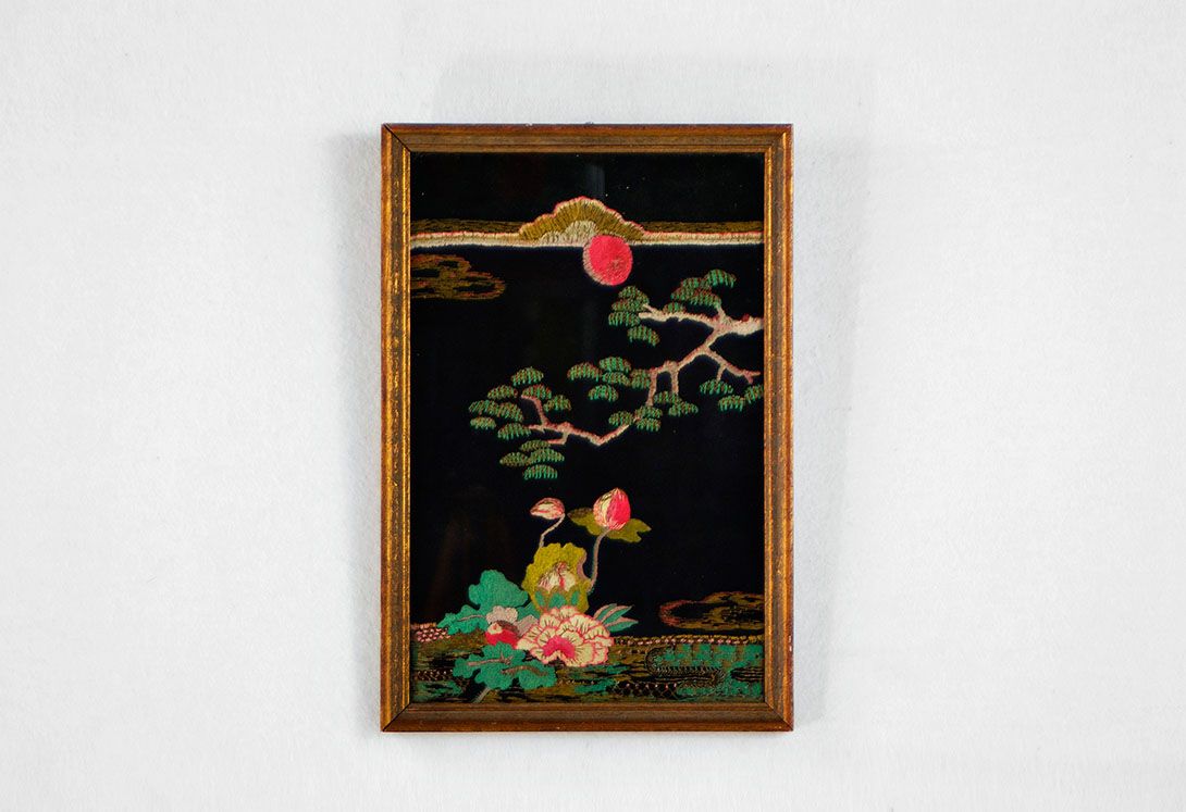 Foto Embroidery Picture Japanese Water Lily 1949 h43x29 27B18