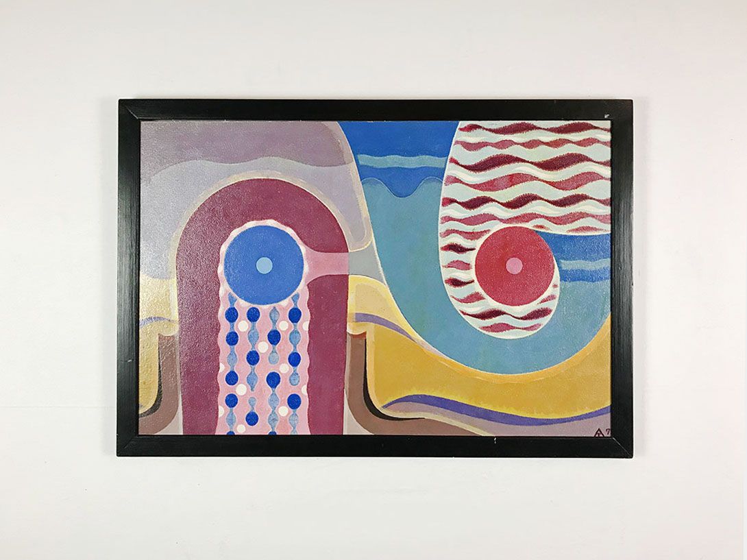 Foto Abstract Painting Gouache 1975 h58x88 30A7