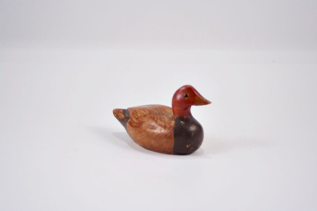 Foto Wooden Antique Red Head Hunters Duck