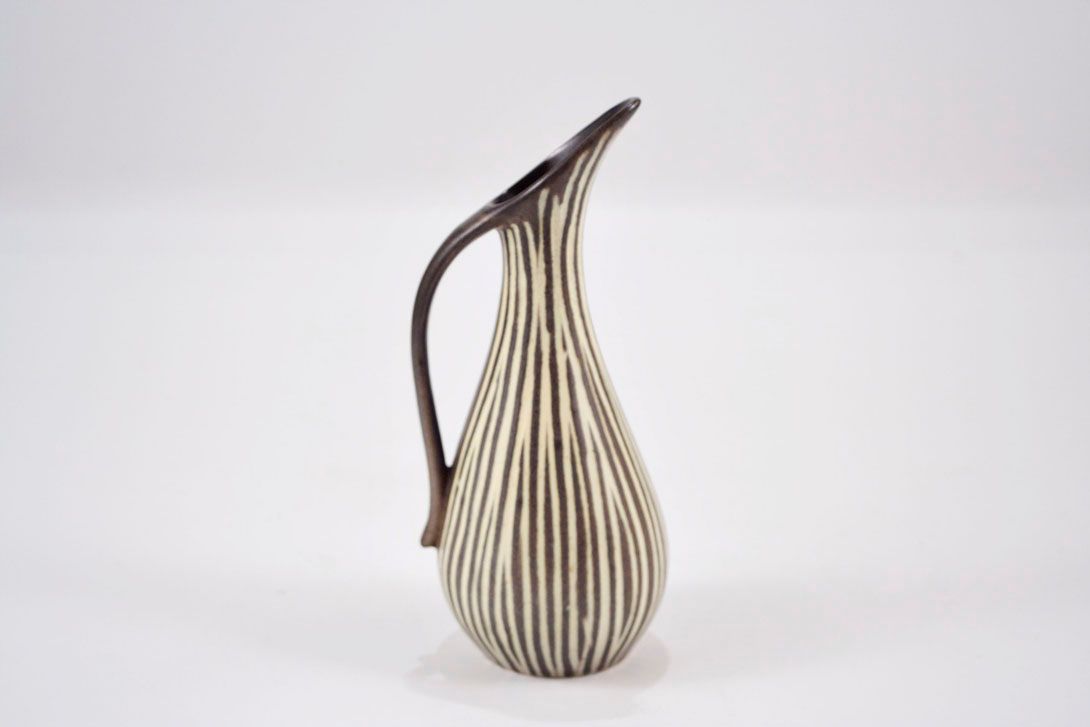 Foto Ceramic Jug Vase, Zebra Style Brown/Beige h20 B6