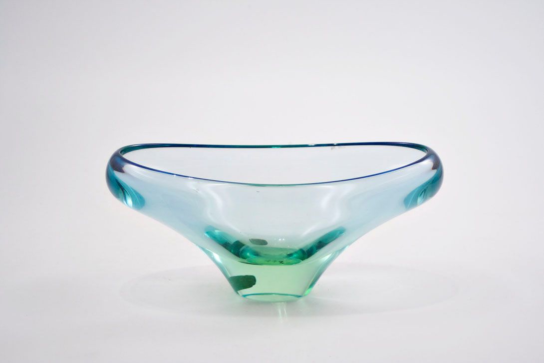 Foto Light Green/Blue Narrow Glass Bowl