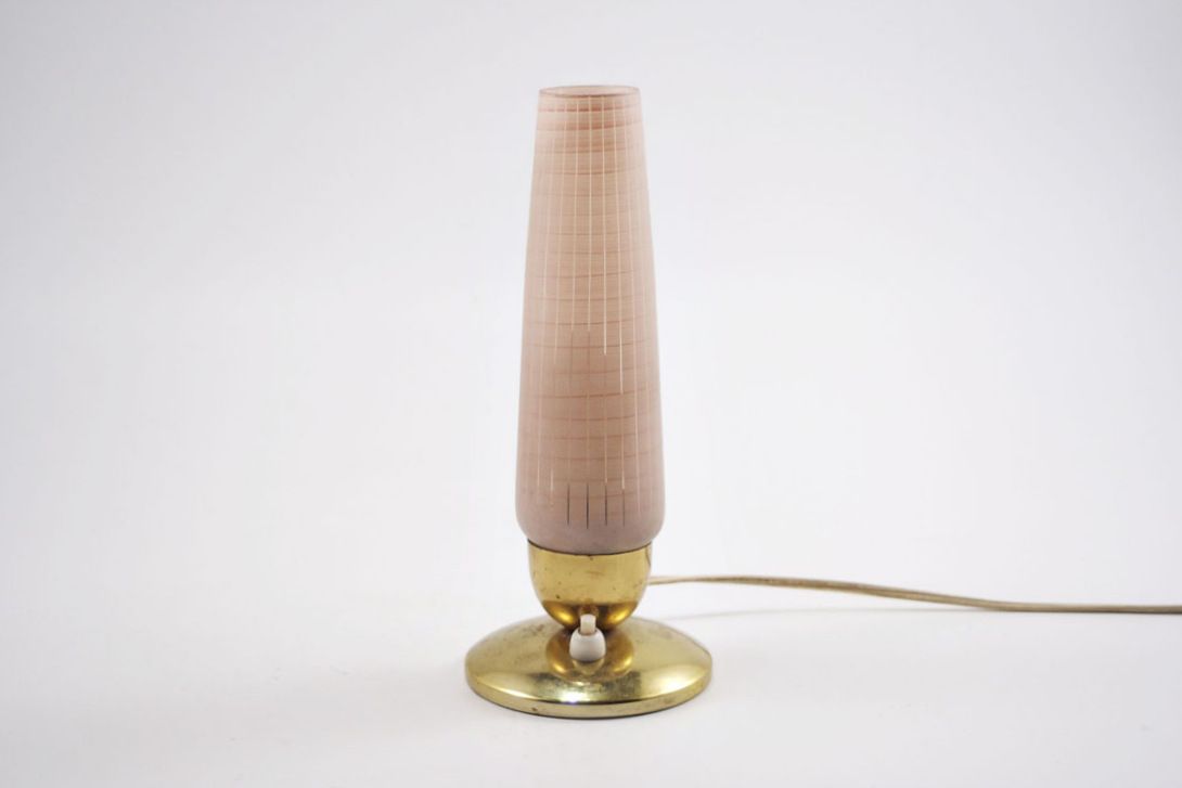 Foto Golden Rosé Champagne Glass Lamp Bautzen h26