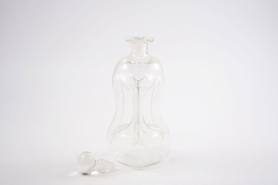 Foto Transparent Glass Carafe Homegaard Denmark 1955 h24