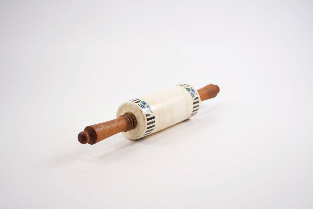 Foto Rolling Pin Wood and Porcelain