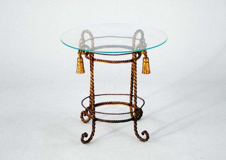 Foto Copper Rope Side Table France 1890 h44x45