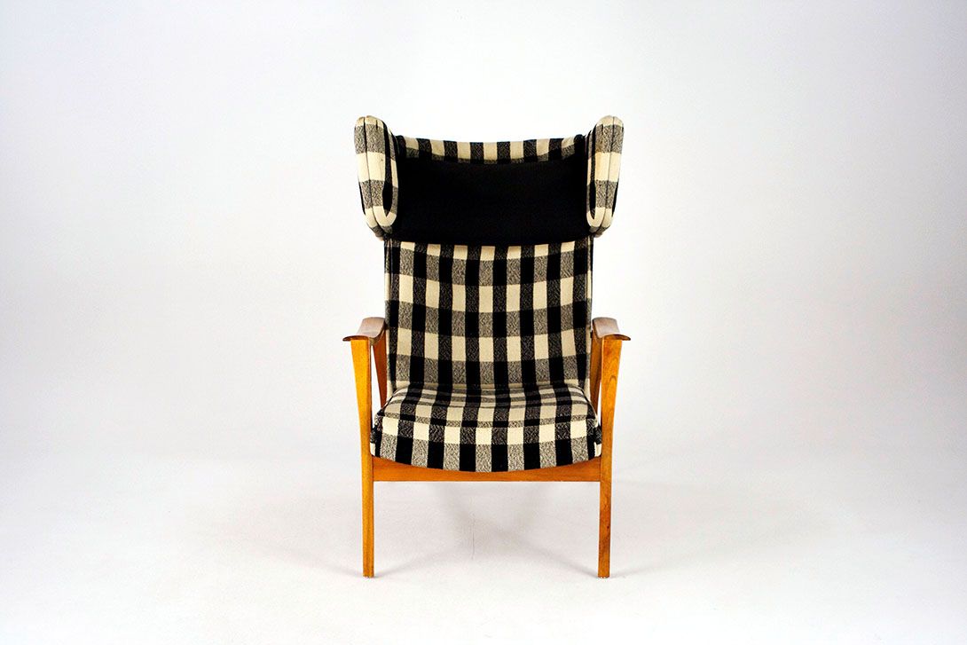 Foto Midcentury Armchair Checkered