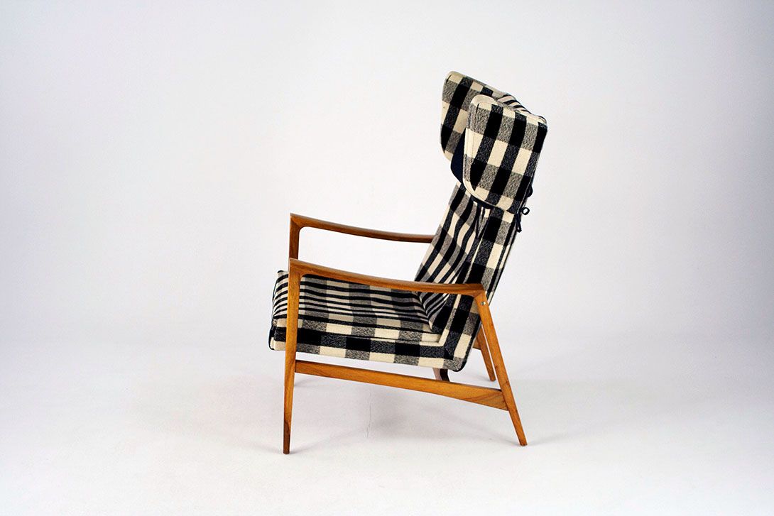 Foto Midcentury Armchair Checkered
