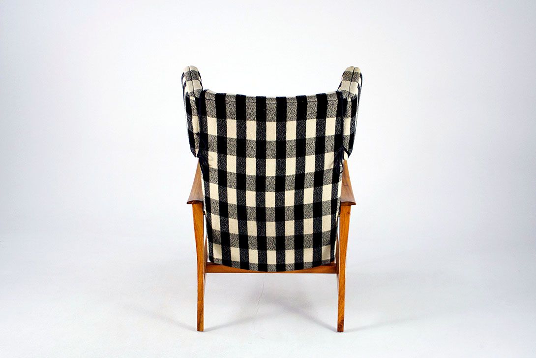 Foto Midcentury Armchair Checkered