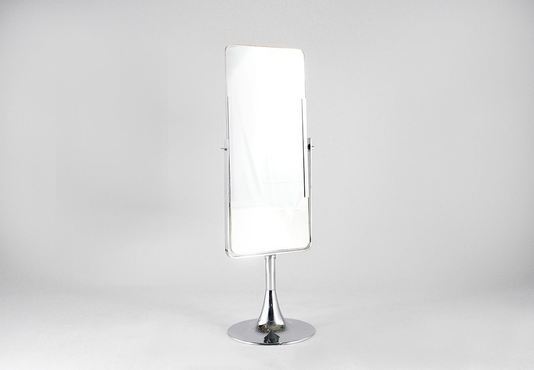 Foto Standing Mirror Ladies Section Chrome Revolving 1970