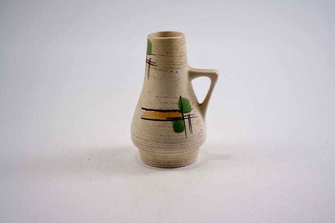 Foto Ceramic Table Vase with Handle, Beige h17 B4