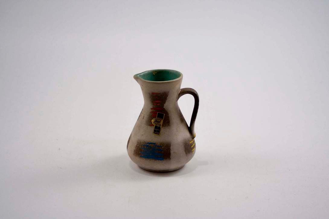 Foto Small Ceramic Table/Mug Vase with Handle, Multicolored Decor H12 B5