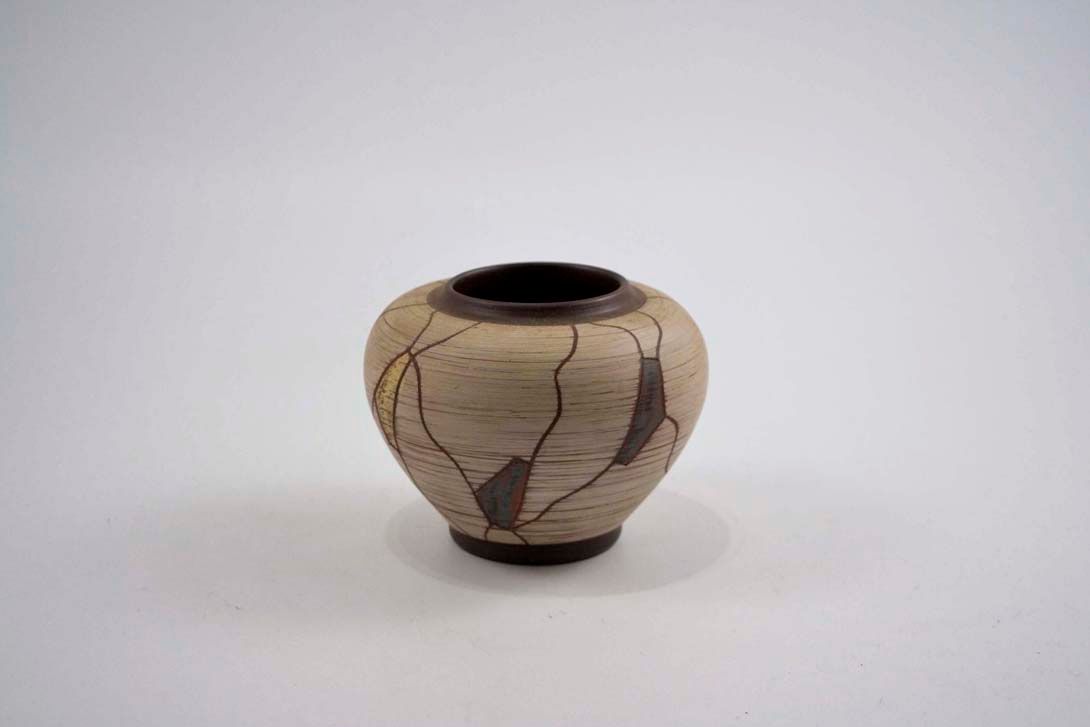 Foto Ceramic Table Vase, Beige/Brown A5