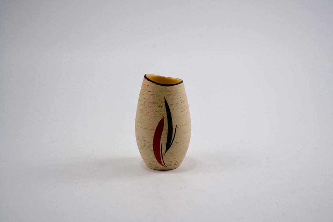 Foto Ceramic Table Vase, Beige/Red/Green h14 A5
