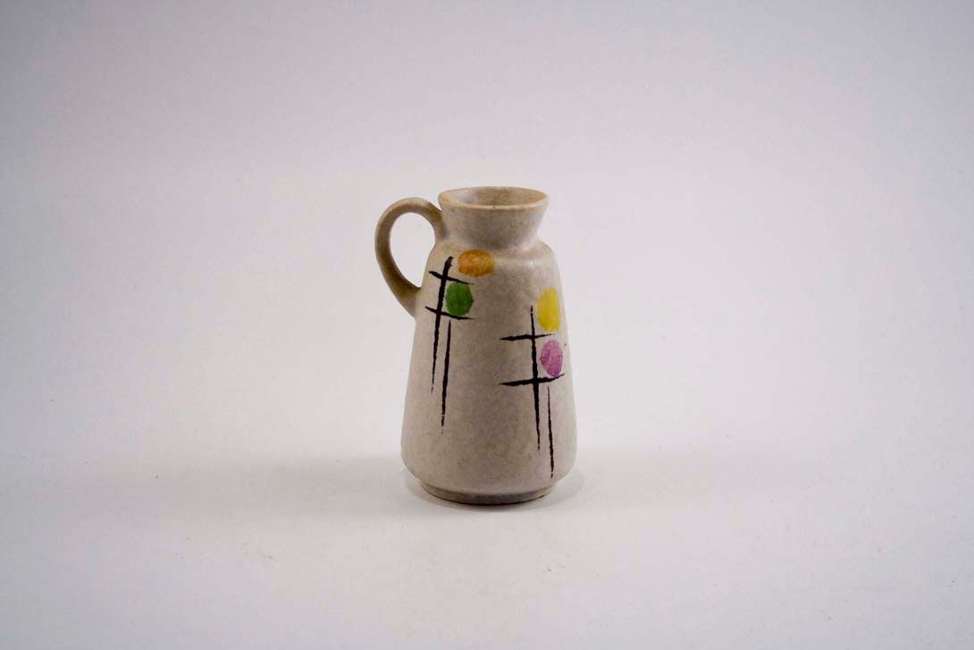 Foto Ceramic Table/Mug Vase, White/Beige/Multicoloured h17 A5