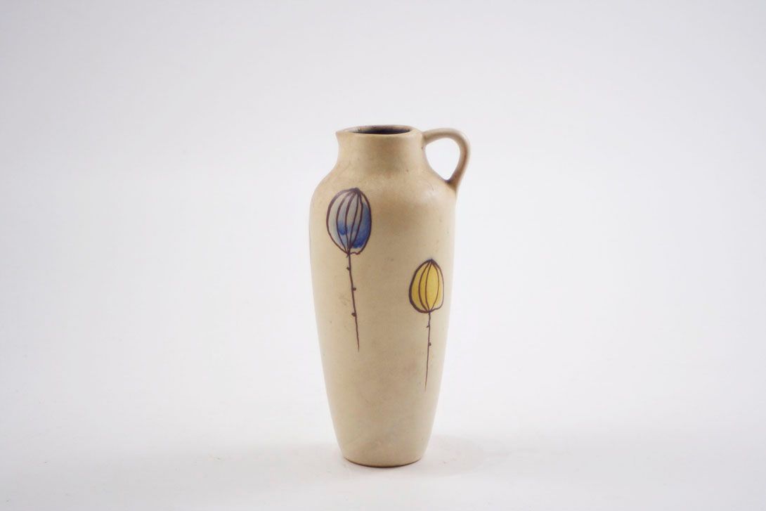 Foto Ceramic Jug Vase, Beige/Multicoloured h18 A5