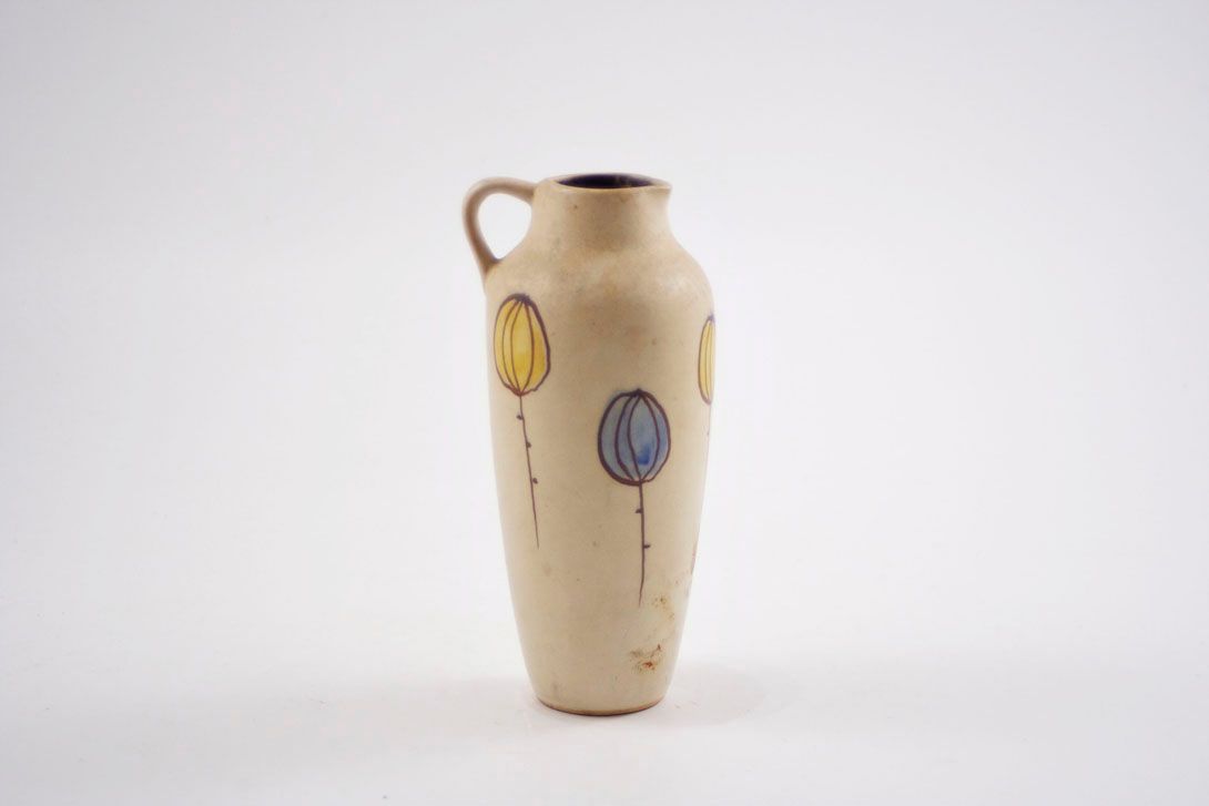 Foto Ceramic Jug Vase, Beige/Multicoloured h18 A5