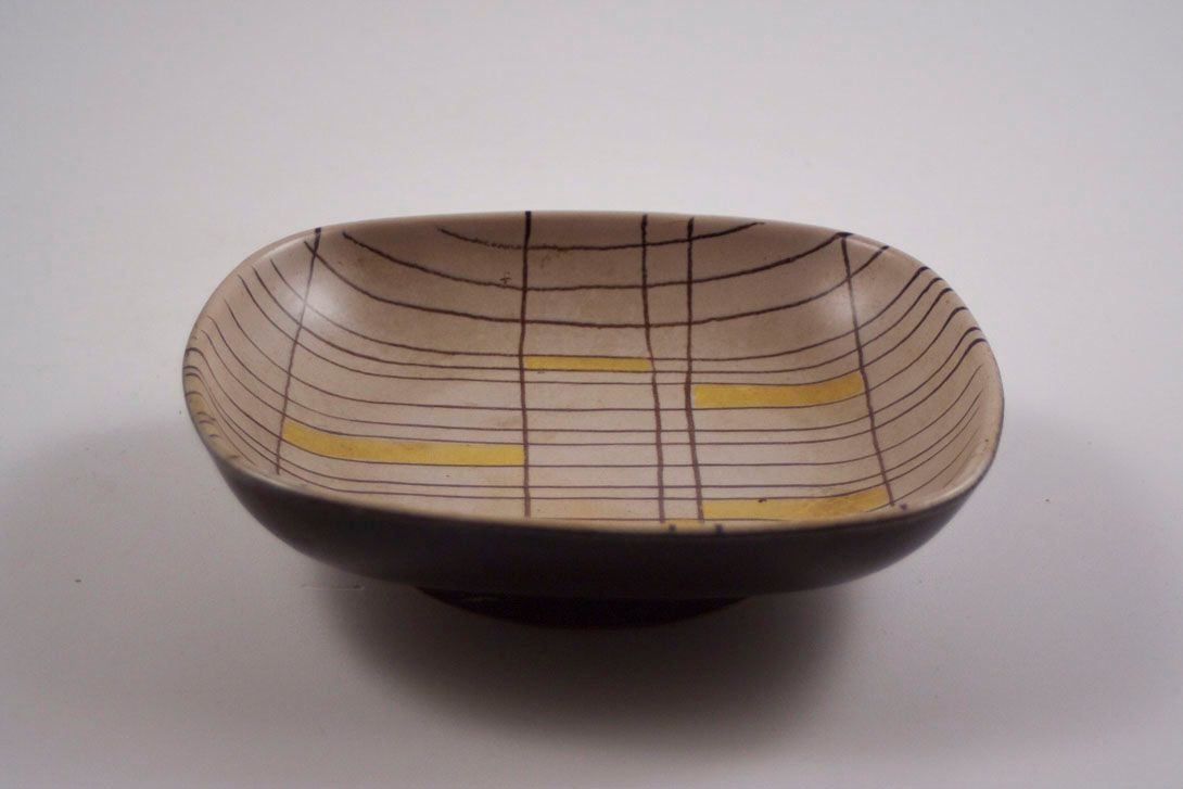 Foto Flat Ceramic Bowl, Beige/White/Brown/Yellow, 1963