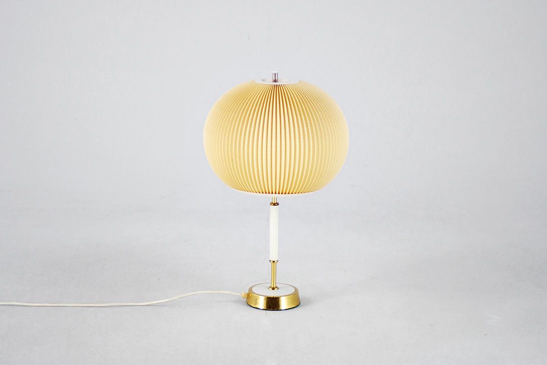 Foto Table Lamp Plissée GDR 1962 h55