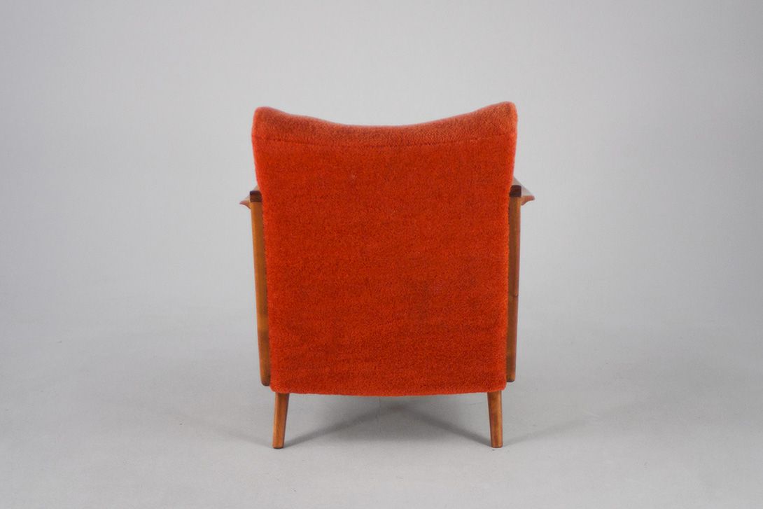 Foto Armchair Rusty Sheepwool Light Wood 1956 h80
