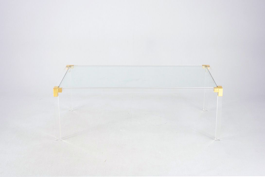 Foto Rectangular Charles Hollis Jones Coffee Table 1961 h40x120x70