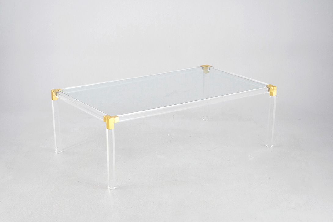 Foto Rectangular Charles Hollis Jones Coffee Table 1961 h40x120x70