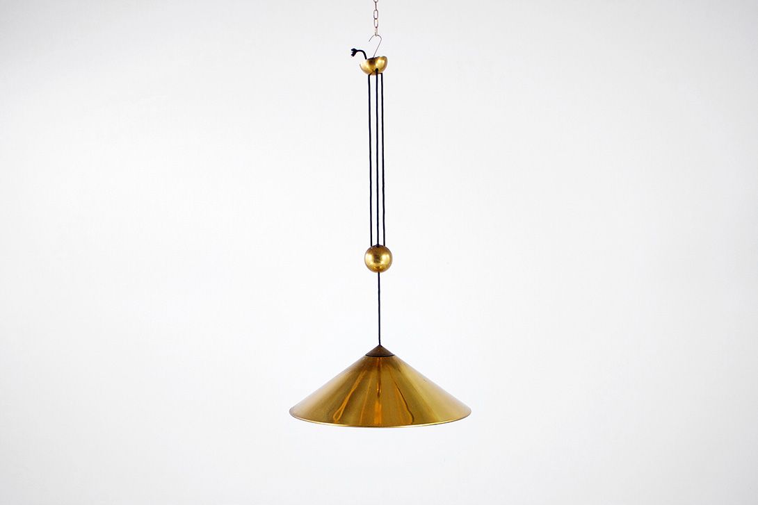 Foto Onos 55 Pendant Lamp Counterweight Polished Brass h24