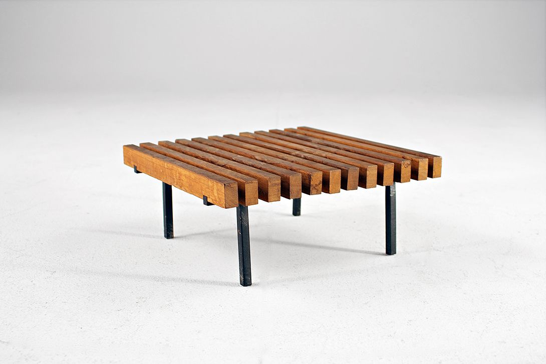 Foto Tiny Modern Flower Bench Side Table Germany 1955 h30x30