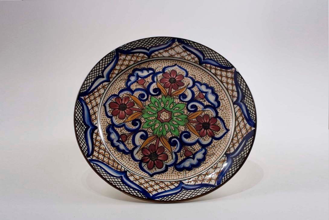 Foto Plate Flowers Spanish Country 1967