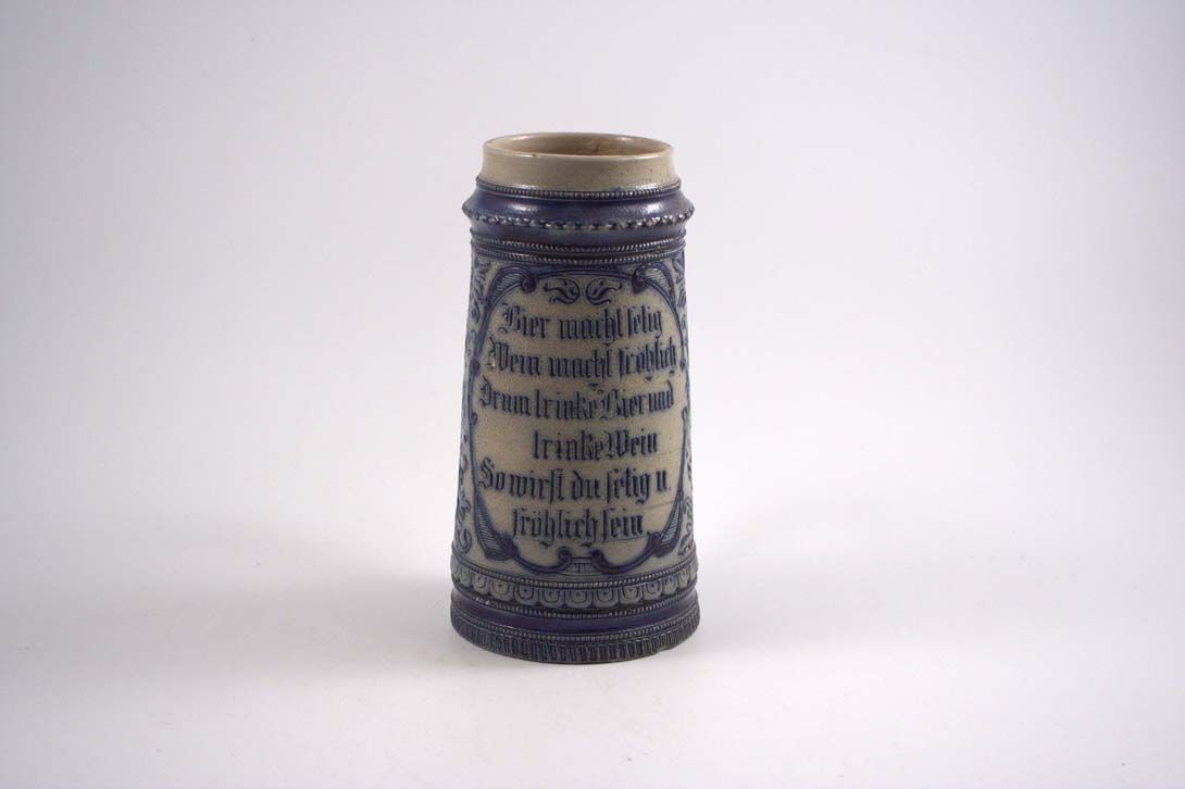 Foto Beer Mug Blue Slogan