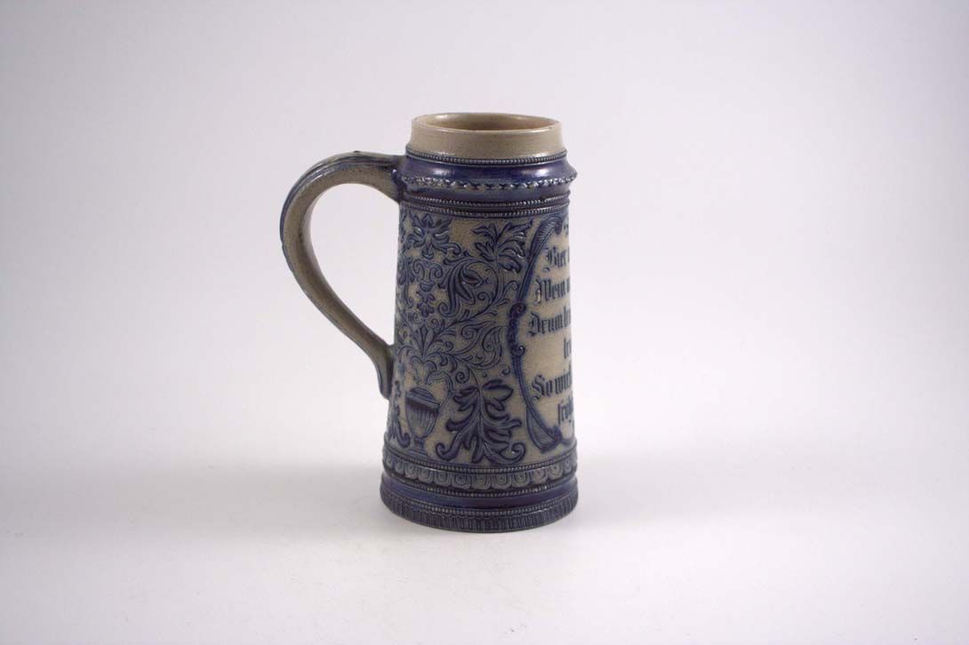 Foto Beer Mug Blue Slogan