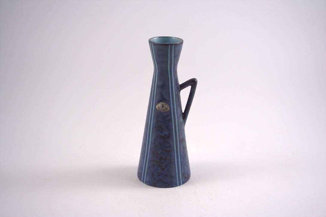 Foto Blue Ceramic Vase Azure Stripes h22 A6