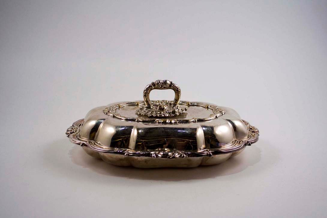Foto Silver Platter with Lid b32 Scotland 1910