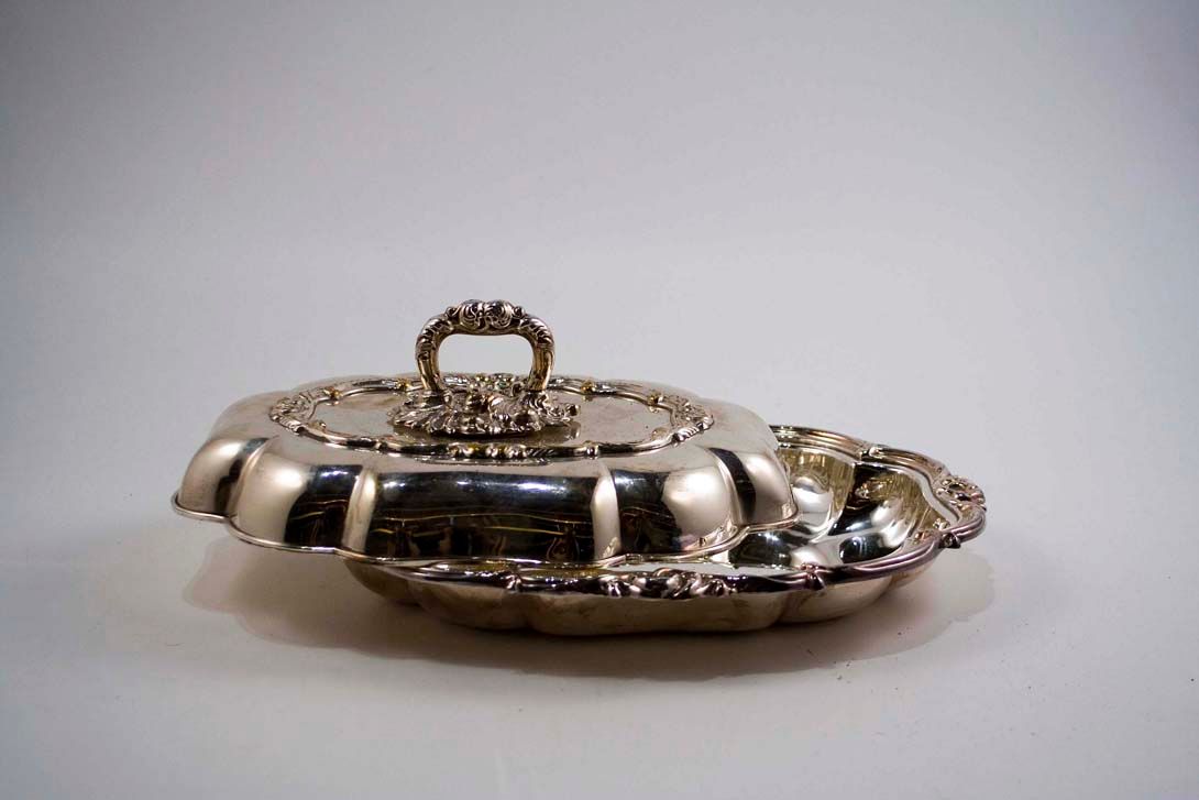 Foto Silver Platter with Lid b32 Scotland 1910