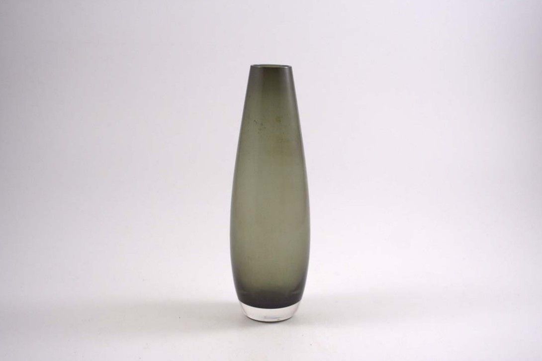 Foto Glass Table Vase Pale Gray h27