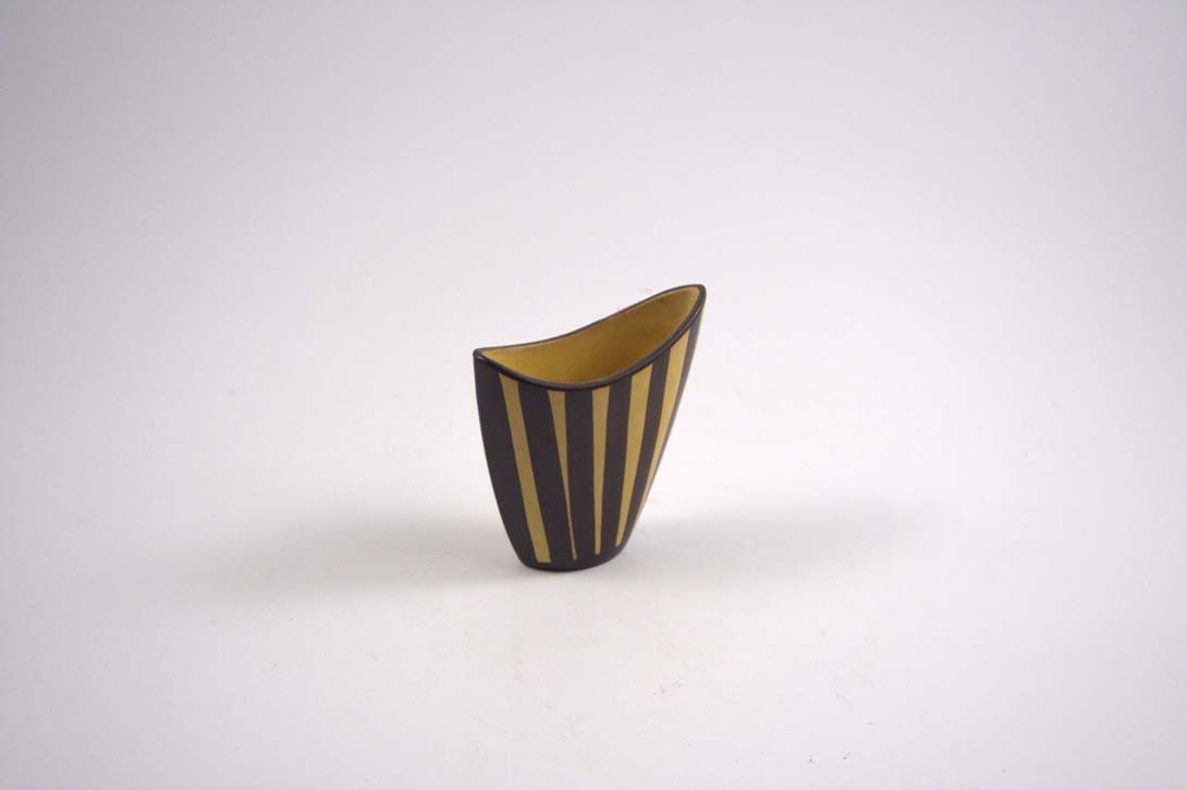 Foto Ceramic Table Vase Mitra Brown Yellow B6