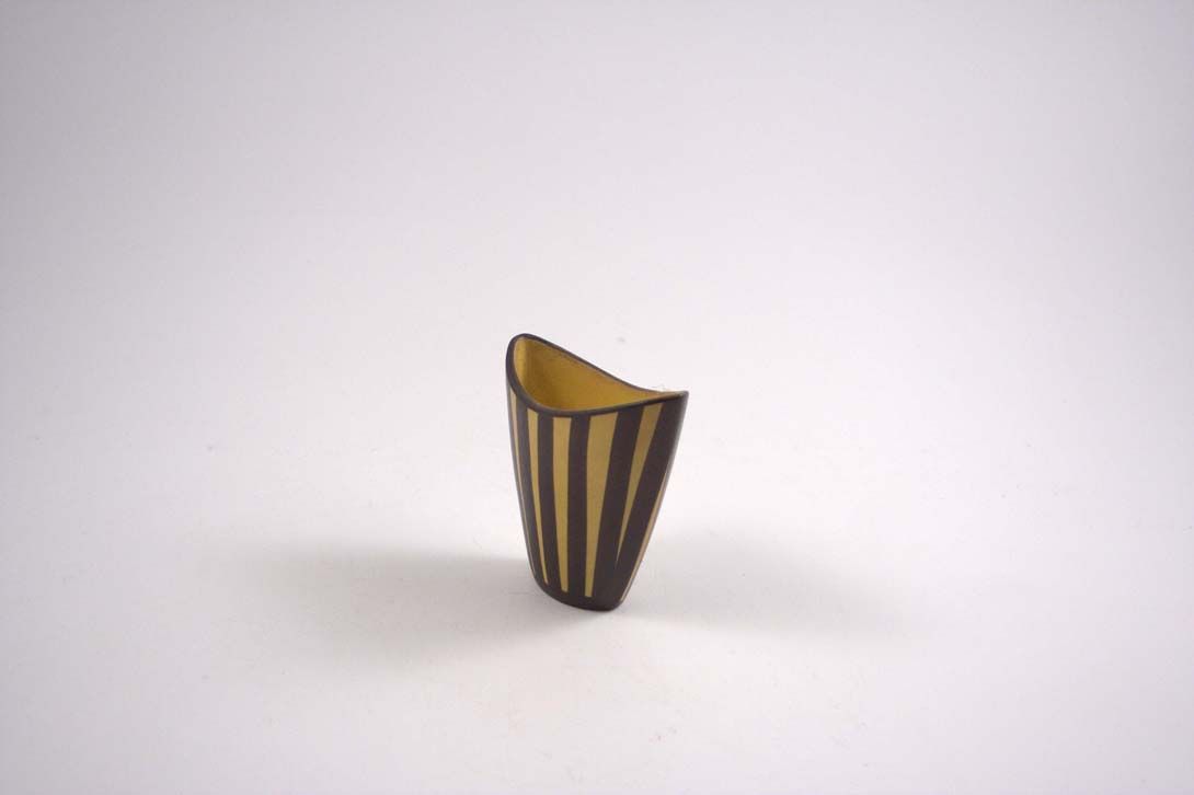 Foto Ceramic Table Vase Mitra Brown Yellow B6