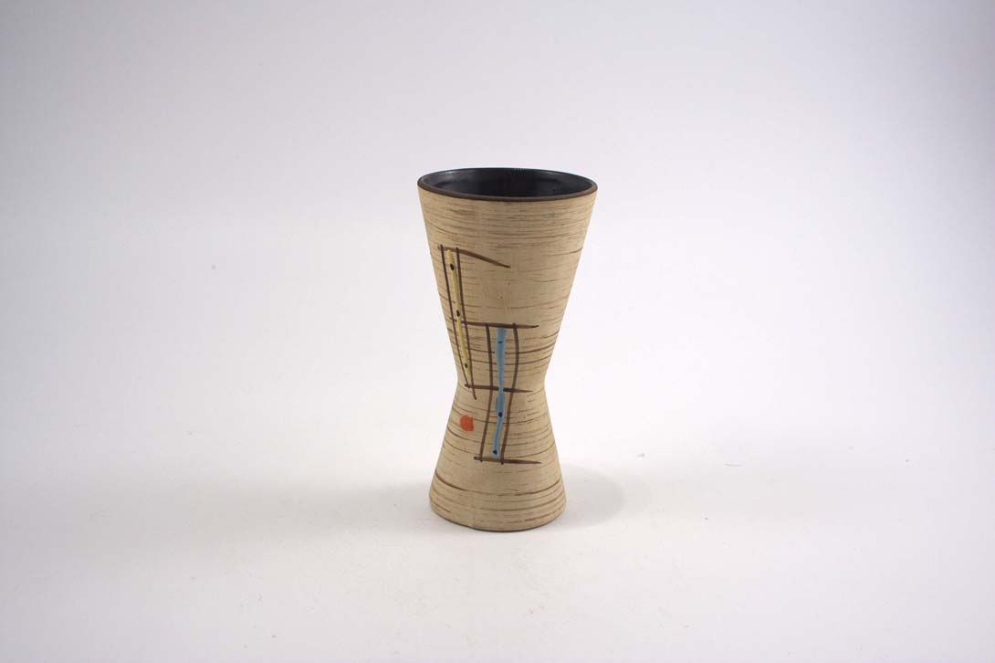 Foto Ceramic Table Vase, Geometric Lines h18 B6