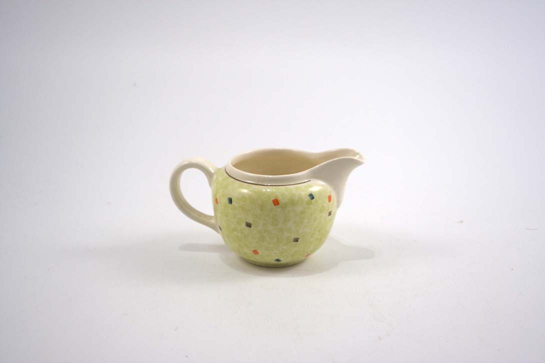 Foto Ceramic Can Yellow Colored Dots