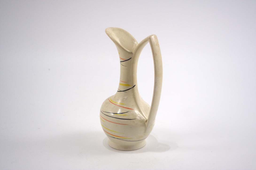 Foto Ceramic Table Vase Jug Multicolored Lines h20 A5