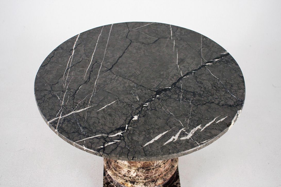Foto Heavy Marble Side Table Provence 1965 h51x72