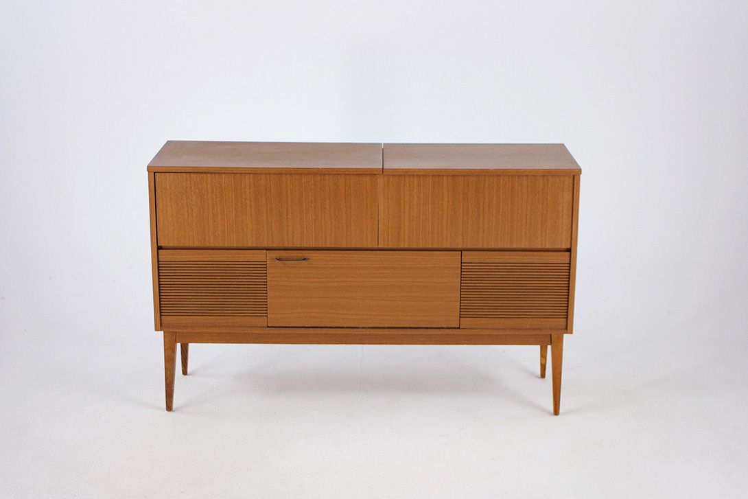 Foto Audio Cabinet Radio Recordplayer 1963