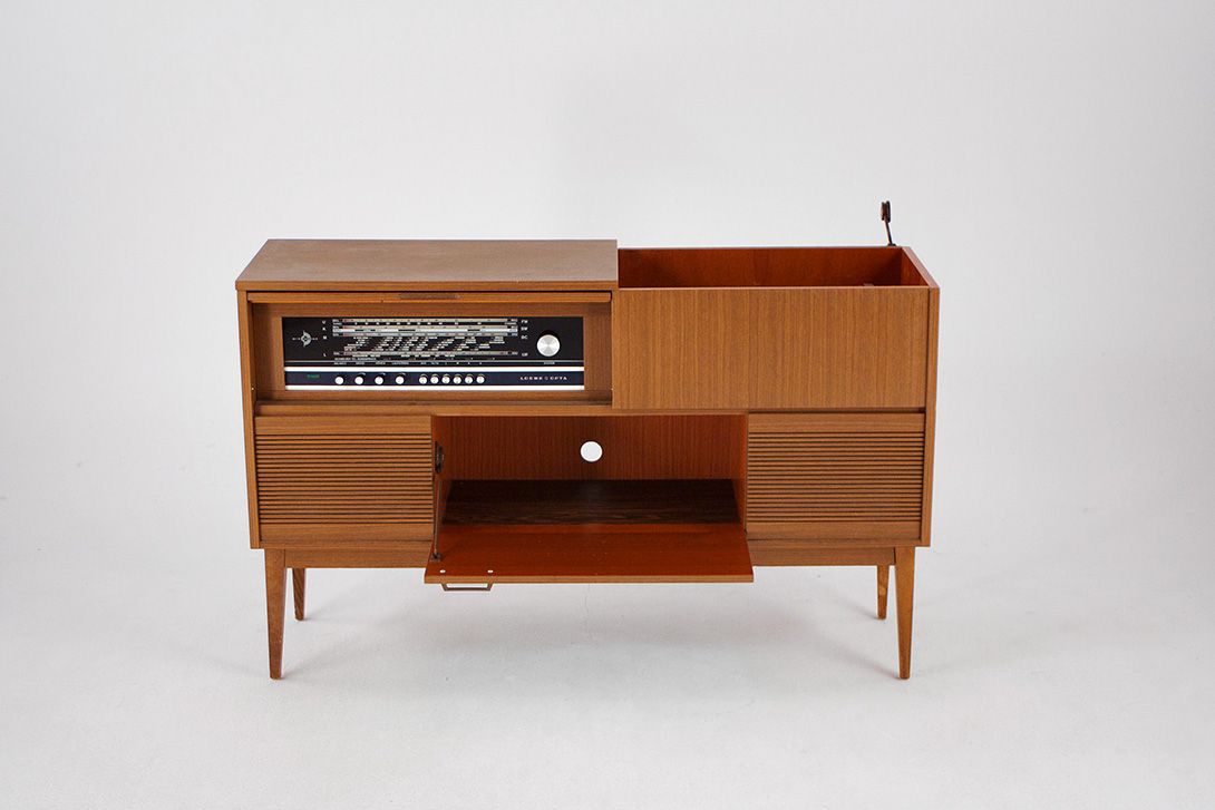 Foto Audio Cabinet Radio Recordplayer 1963