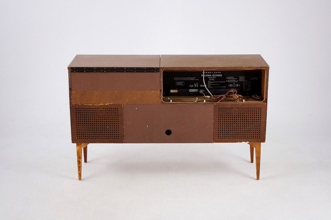 Foto Audio Cabinet Radio Recordplayer 1963