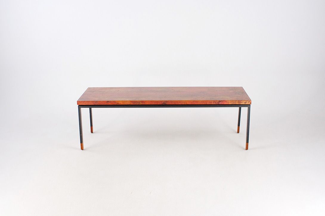 Foto Coffee Table Copper Plated &#038; Based 1961 h50x160x55