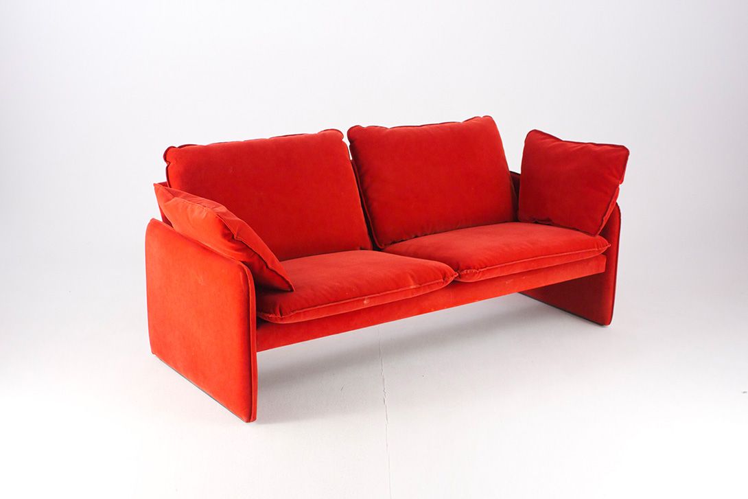 Foto B&#038;B Italia Sofa Red Suede 1972
