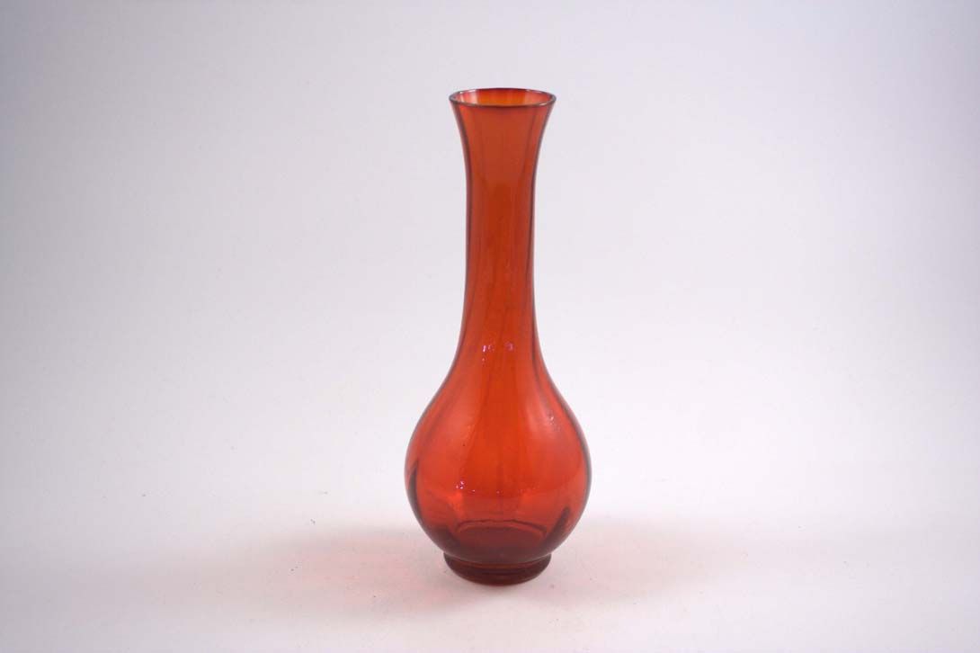 Foto Glass Table Vase Red Masuren 1967 h26