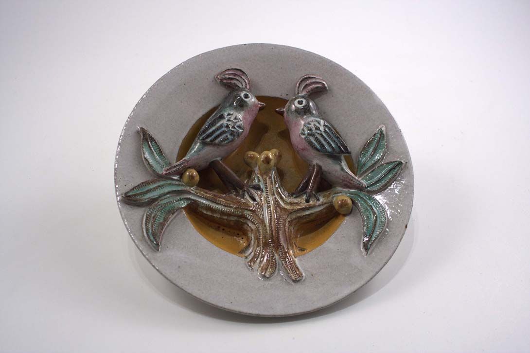 Foto Plate Relief Birds Czech Pop Art 1968