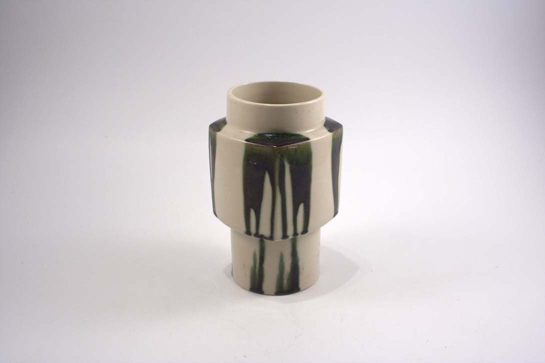 Foto Ceramic Table Vase Dripping Paint Czech Republic h24 C5