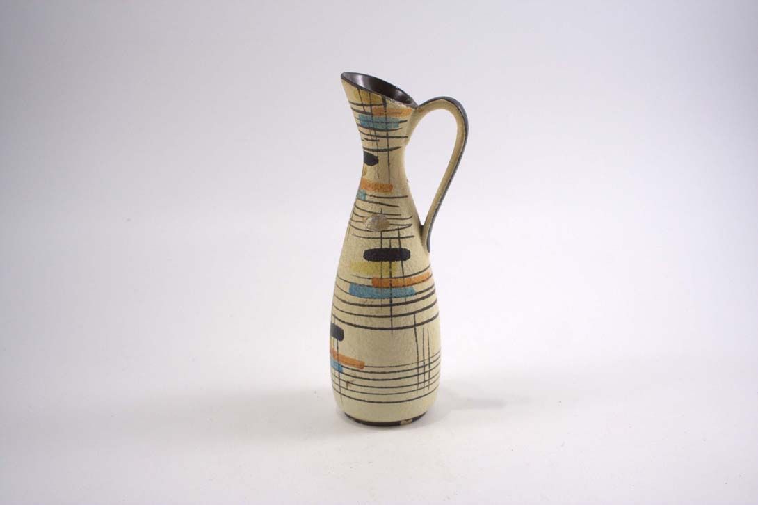 Foto Ceramic Table Vase Jug Lines Multicolored Spots h27 B4