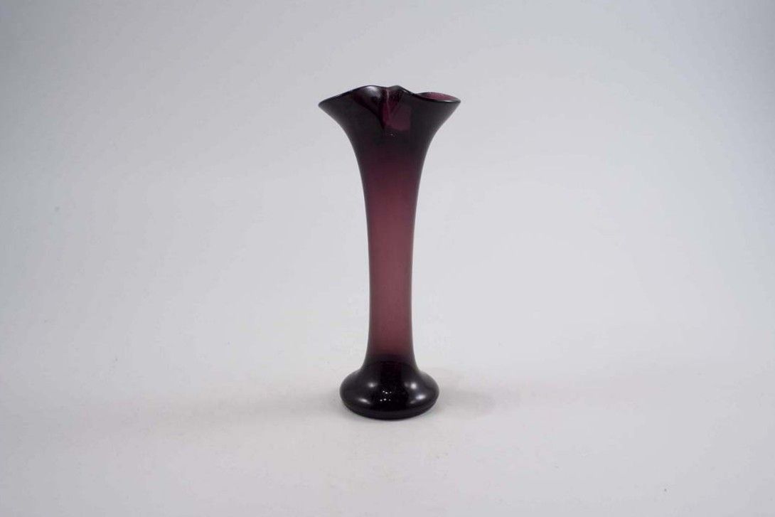 Foto Slim Purple Glass Table Vase h20